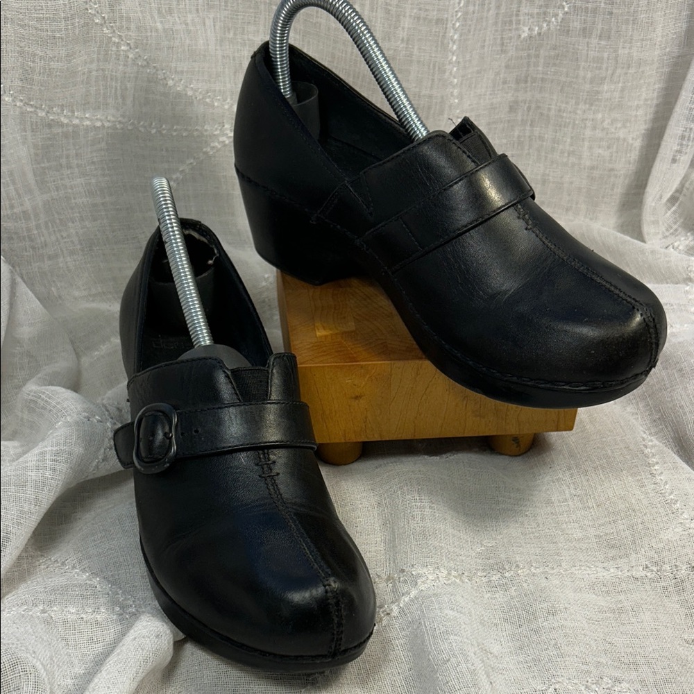 Dansko vintage leather clogs wedges